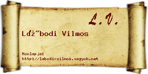 Lábodi Vilmos névjegykártya